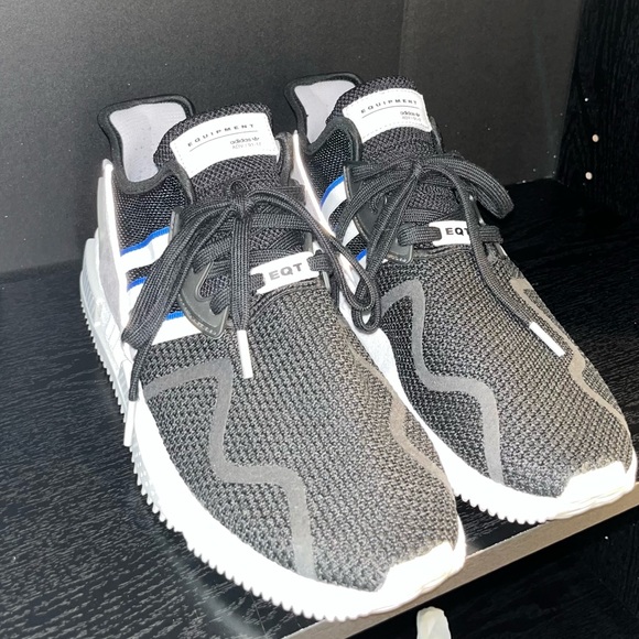 Used Black/grey/white/blue Adidas Equipment Trainers ADV 91-17 - Picture 2 of 4